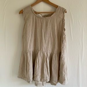 Palo Borracho Sleeveless Linen Swing Top Size L